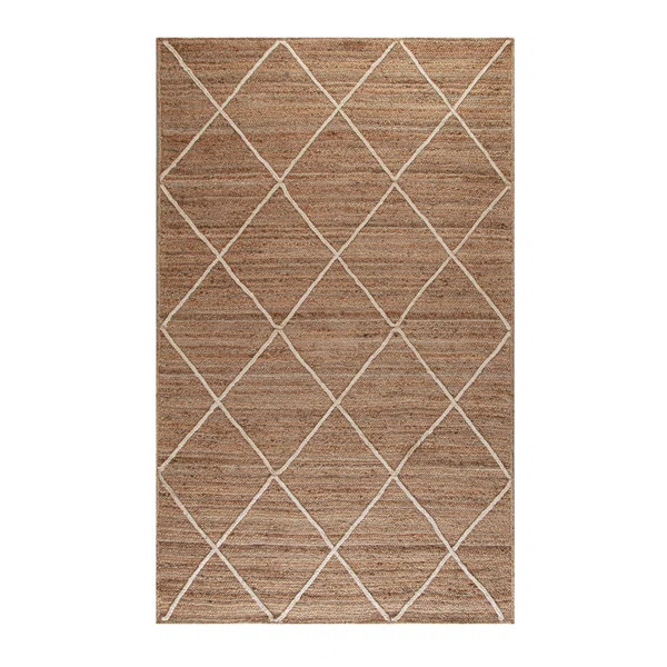 Alberta Hand Loomed Jute/Sisal Brown/White Rug | Wayfair North America