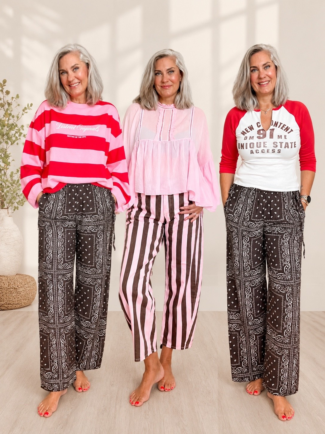 Heel veel streepjes en een sportieve touch. Ik probeerde tall van budgetvriendelijke items op mijn 1.84m lange, midsize lichaam. Ik heb een 36” binnenbeenlengte. 

Rood/roze gestreepte trui L
Roze/Bruin gestreept le jeans 42
Sportieve top L
Bandana broek https://most-wanted-nl.mpic.link/6466294 maat M/tall

#LTKnederlands #LTKeurope #LTKmidsize