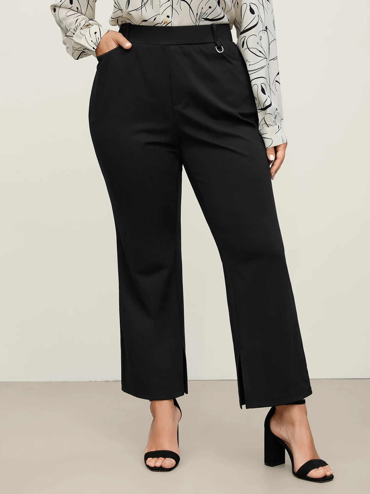 Pull-On Solid Bootcut Pants | Bloomchic