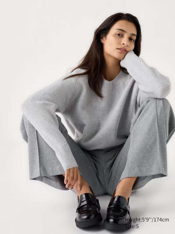 Soufflé Yarn Crew Neck Jumper | UNIQLO (UK)