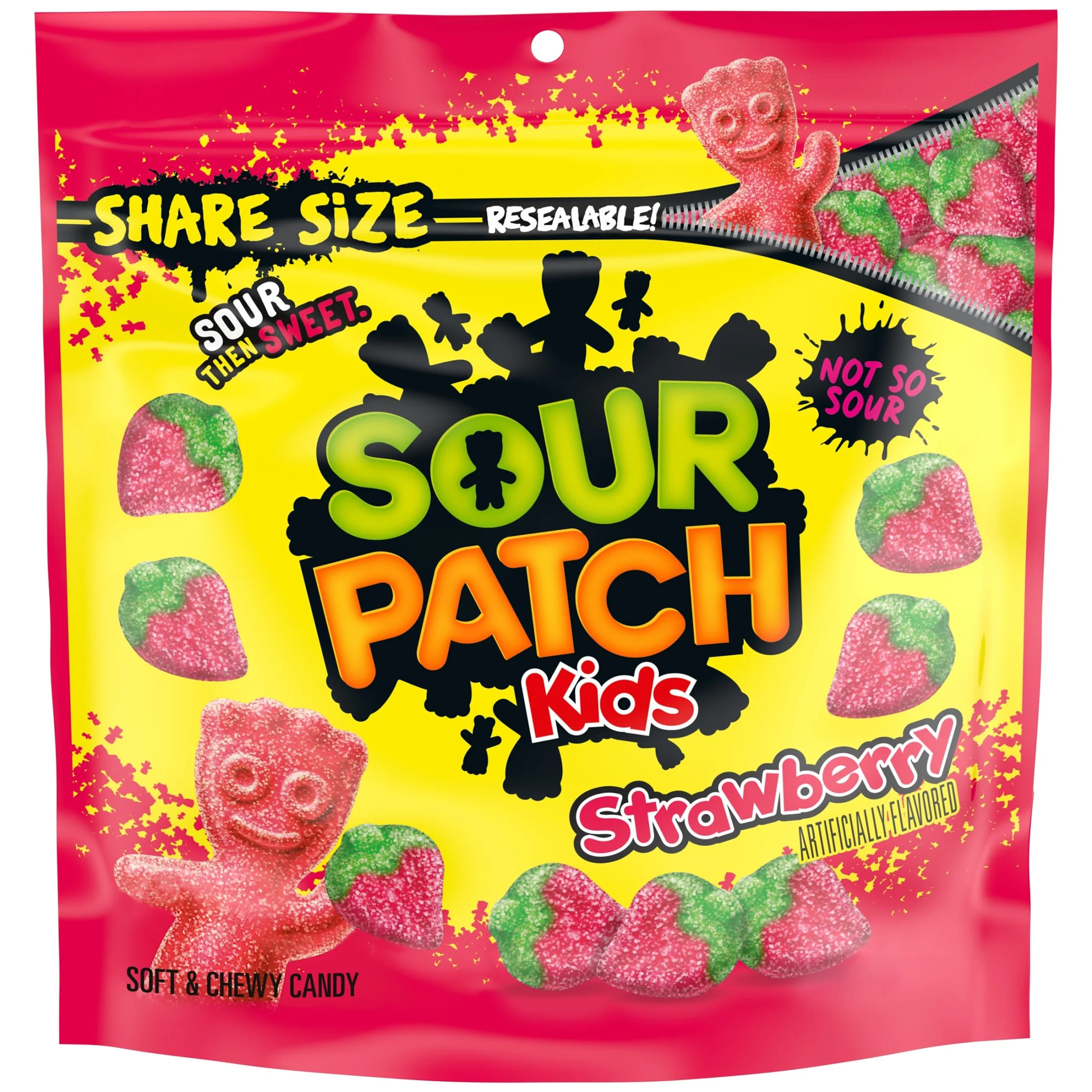 SOUR PATCH KIDS Strawberry Soft & Chewy Gummy Candy, Share Size, 12 oz - Walmart.com | Walmart (US)