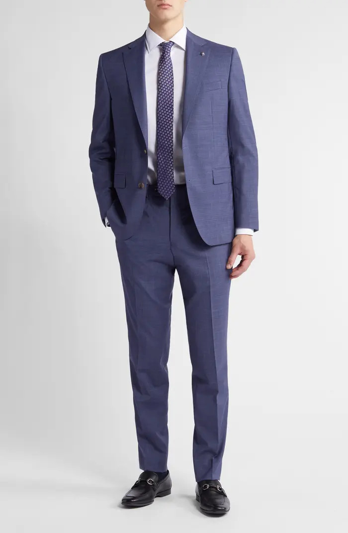 Blue Mélange Plaid Wool SuitJack Victor | Nordstrom