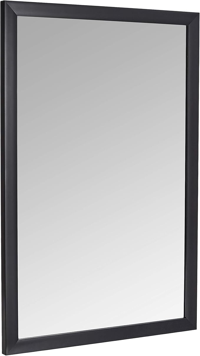 Amazon Basics Rectangular Wall Mirror 24" x 36" - Standard Trim, Black | Amazon (US)