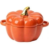 MOQIN Ceramic Pumpkin Soup Bowls with Lid | Oven-Safe Mini Dutch Oven Set | Halloween/Thanksgivin... | Walmart (US)