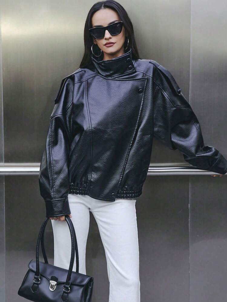 £32.15
Estimated
-33%
£47.99
15% OFF For orders £29.00+
23% OFF For orders £55.00+
20% OFF For orders £89.00+
LocalWomen's Black PU Leather Jacket, Long Sleeve Zip-Up Bomber Jacket, Autumn/Winter Outerwear, Street Style
4.85
(1000+)

4-5 Day Delivery
#4 Bestseller
in High Neck Women Jackets

Color: Black
Size
UK
6 (XS)
8 (S)
10 (M)
12/14 (L)
Size Guide
Not your size? Tell me your size
Some size are eligible for 4-5 Day Delivery, you can verify after selecting a specific product
 | SHEIN