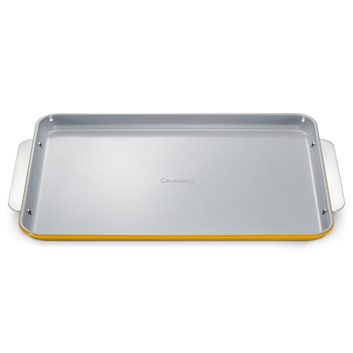Caraway Non-Stick Ceramic Baking Sheet - Naturally Slick Ceramic Coating - Non-Toxic, PTFE & PFOA Free - Perfect for Baking, Roasting, and More - Large (18" x 13") - Marigold | Amazon (US)