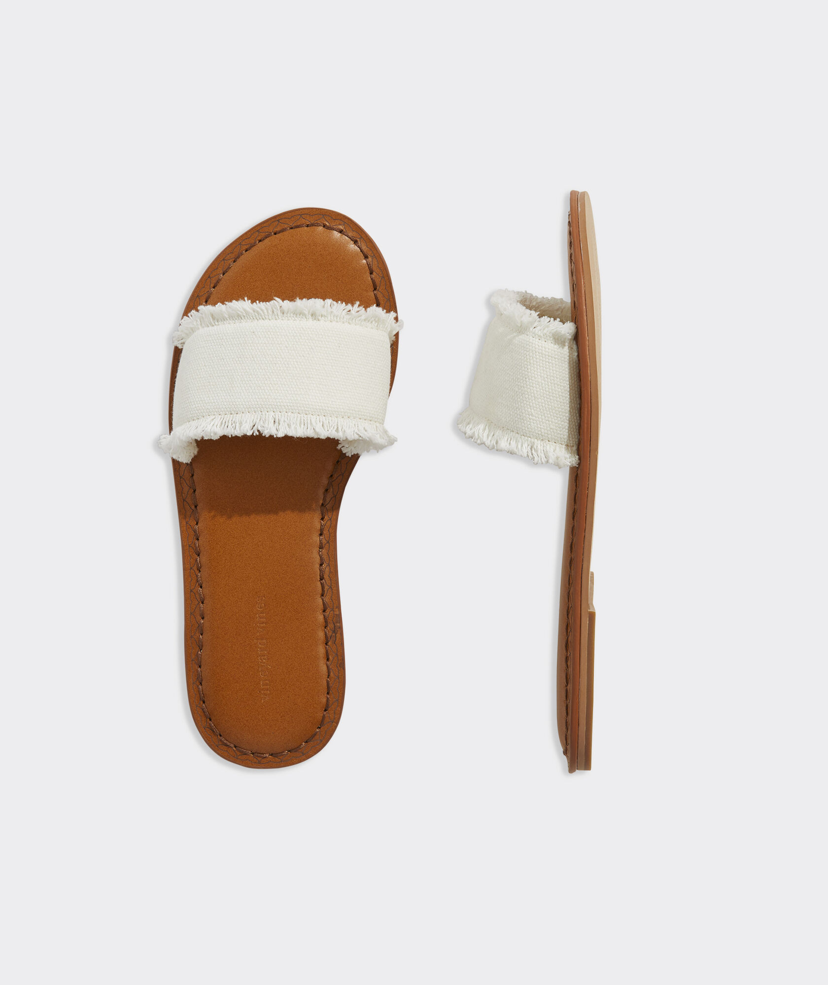 Frayed Edge Canvas Slides | vineyard vines
