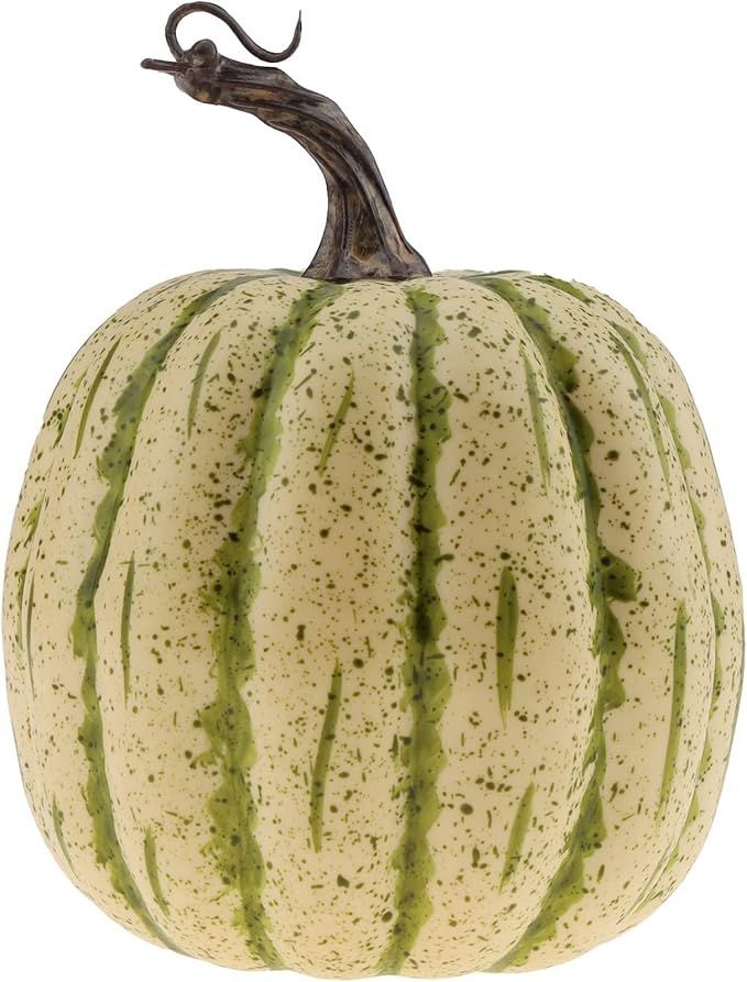 Fake Pumpkins Artificial Foam Green Stripes Pumpkin for Fall Halloween Thanksgiving Tabletop Cent... | Amazon (US)