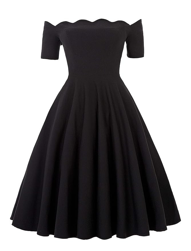 PAUL JONES Women's Off Shoulder Swing Dress Party Picnic Dress | Amazon (US)