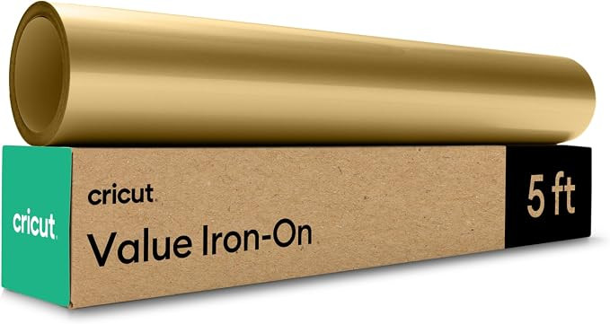 Cricut Value Iron On, Gold (12in x 5ft roll) | HTV Heat Transfer Vinyl | Amazon (US)