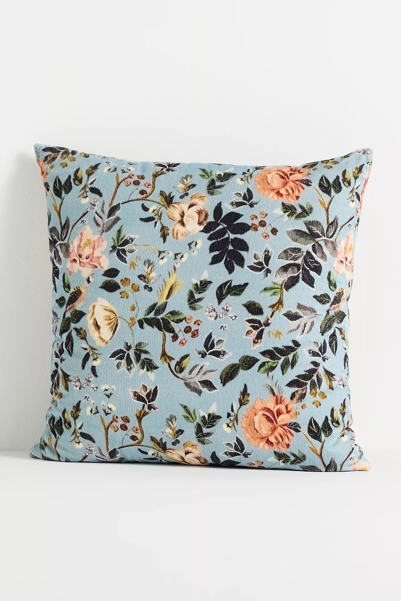 Seren Velvet Corduroy Printed Floral Pillow | Anthropologie (US)