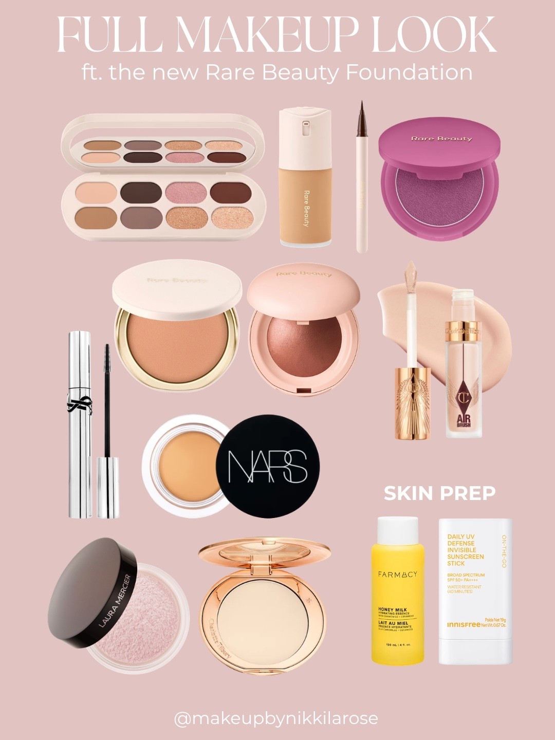 Everything I used for my makeup look ft the new Rare Beauty Foundation

#LTKBeauty