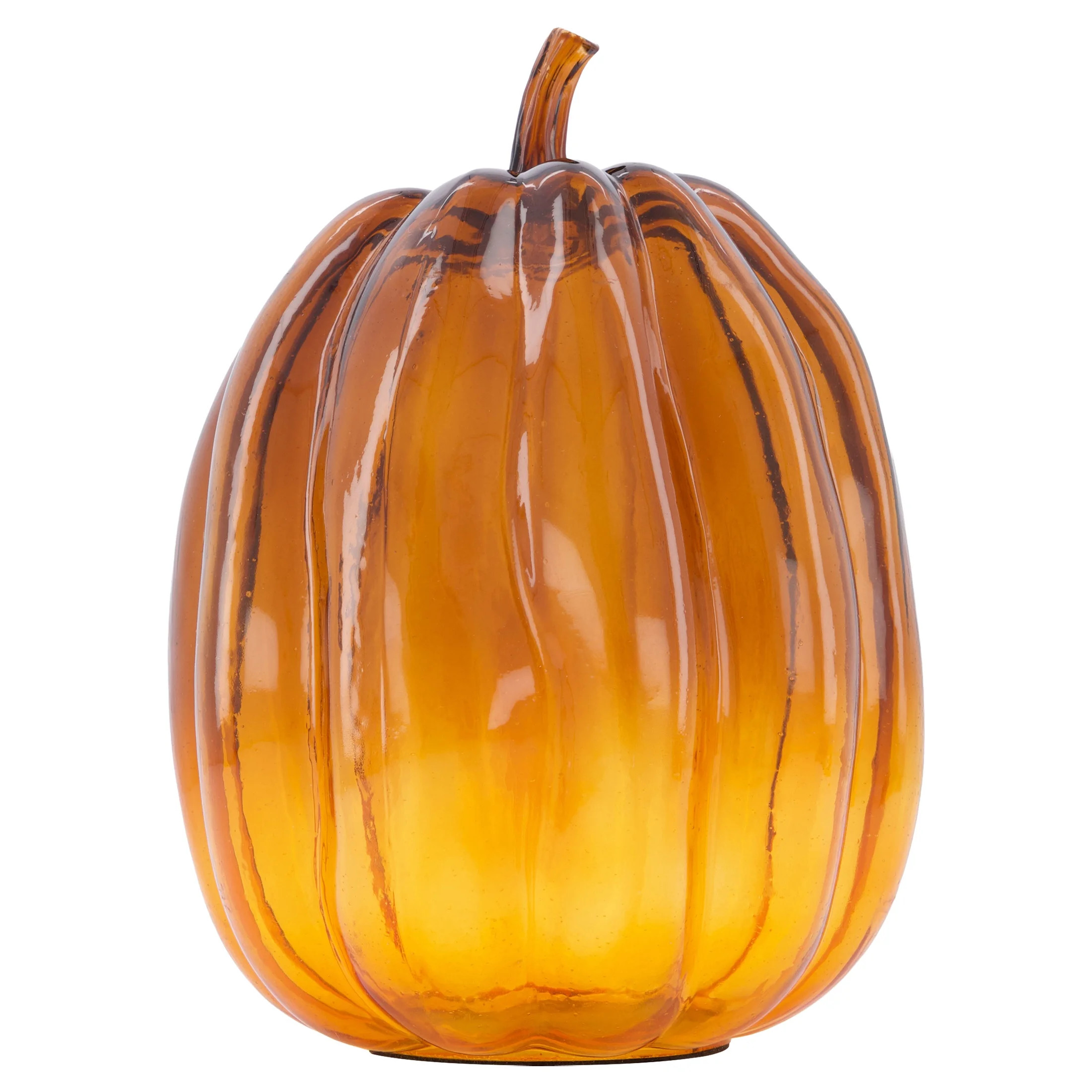 My Texas House Fall Tall Glass Pumpkin Tabletop Decoration, Orange, 9.5" - Walmart.com | Walmart (US)