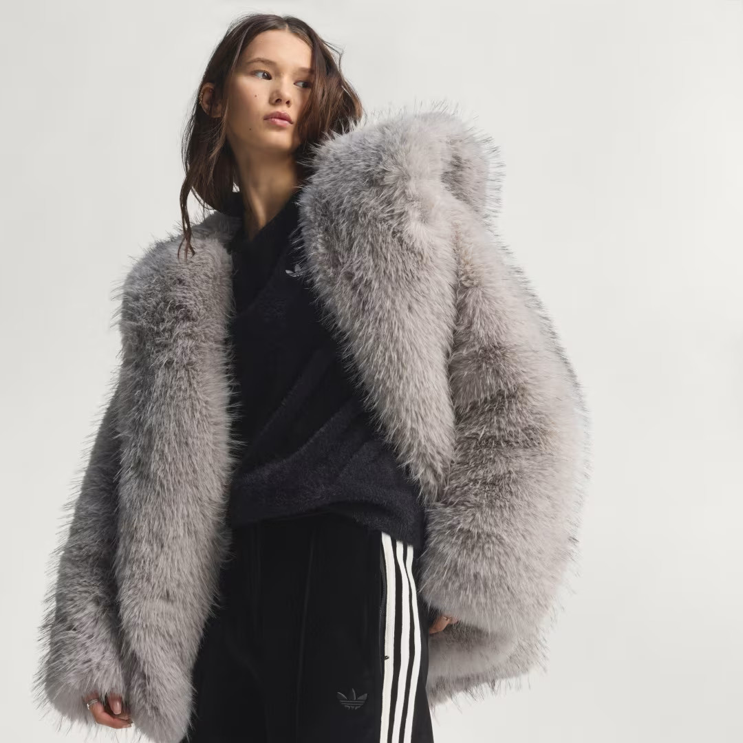 adidas Fur Jacket Grey S - Womens Originals Jackets | adidas (US)