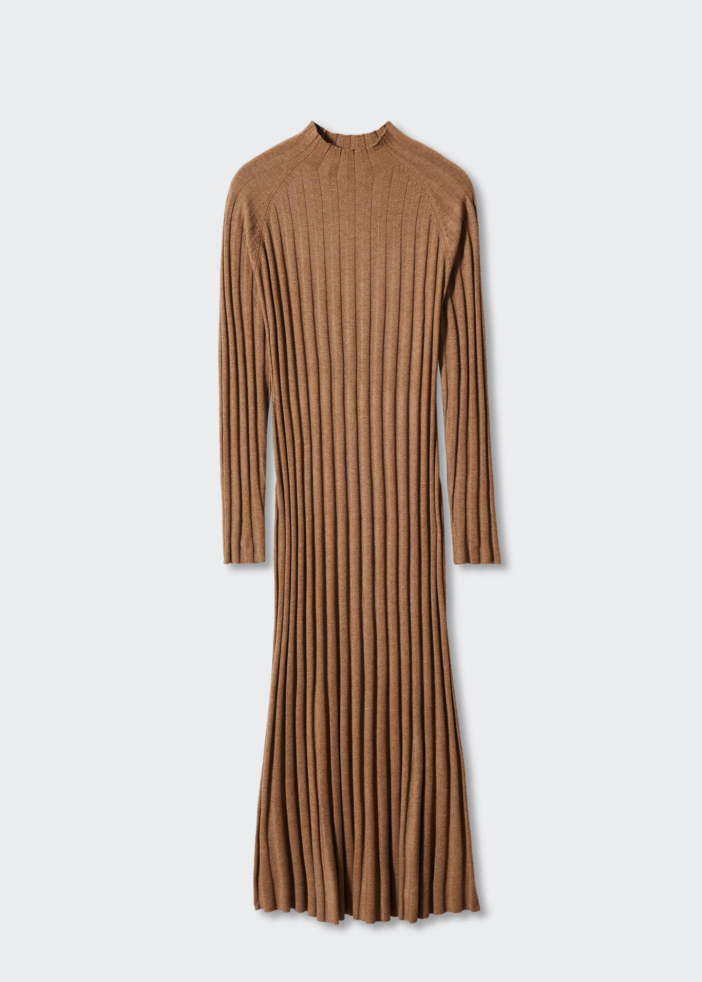 Perkins-neck ribbed dress -  Women | Mango United Kingdom | MANGO (UK)