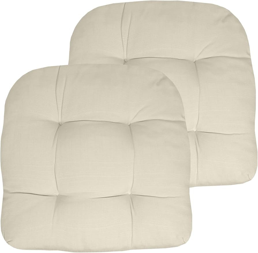 Sweet Home Collection Patio Cushions Outdoor Chair Pads Premium Comfortable Thick Fiber Fill Tuft... | Amazon (US)