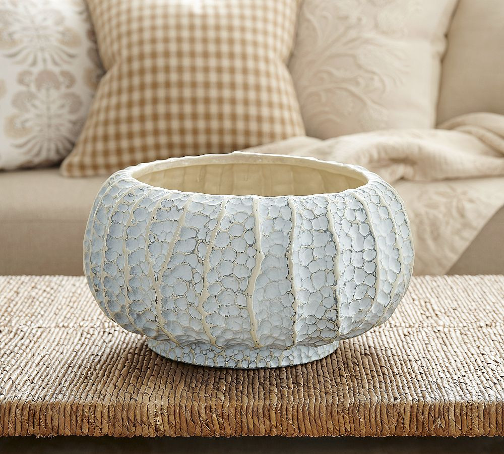 Sculpted Coastal Decorative Bowl | Pottery Barn (US)
