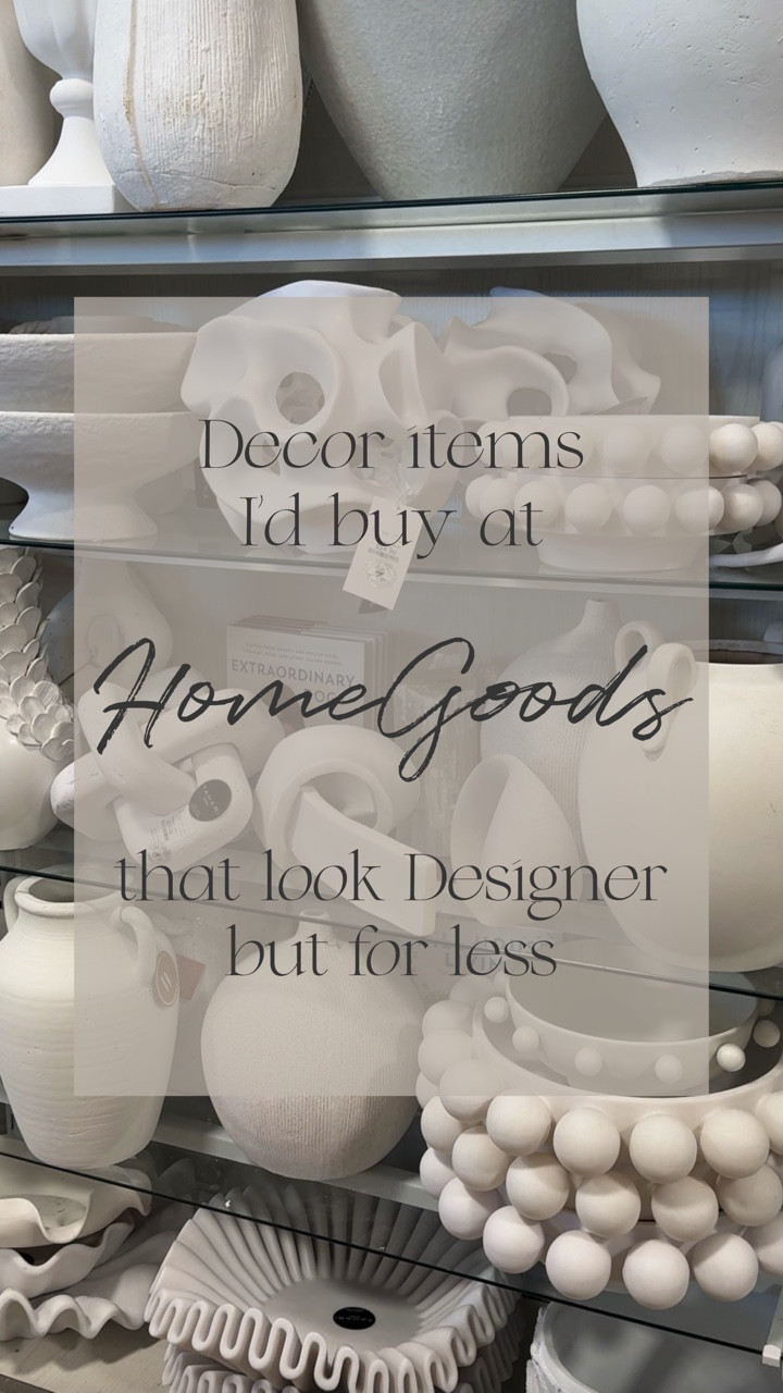 Designer look for less — HomeGoods edition 🤎✨
I always find pieces at HomeGoods that look like they came from a high-end store for a fraction of the price. The key is looking for neutral colors, beautiful textures, and simple, timeless shapes that make your home feel elevated and curated.
Think textured vases, stone or marble trays, brass accents, neutral pillows, and unique decor pieces that add warmth and character to a space.
It’s not about how much you spend — it’s about how you style it. 

#homegoodsfinds #designerlookforless #luxeforless #neutralhome #modernorganicstyle homedecorfinds