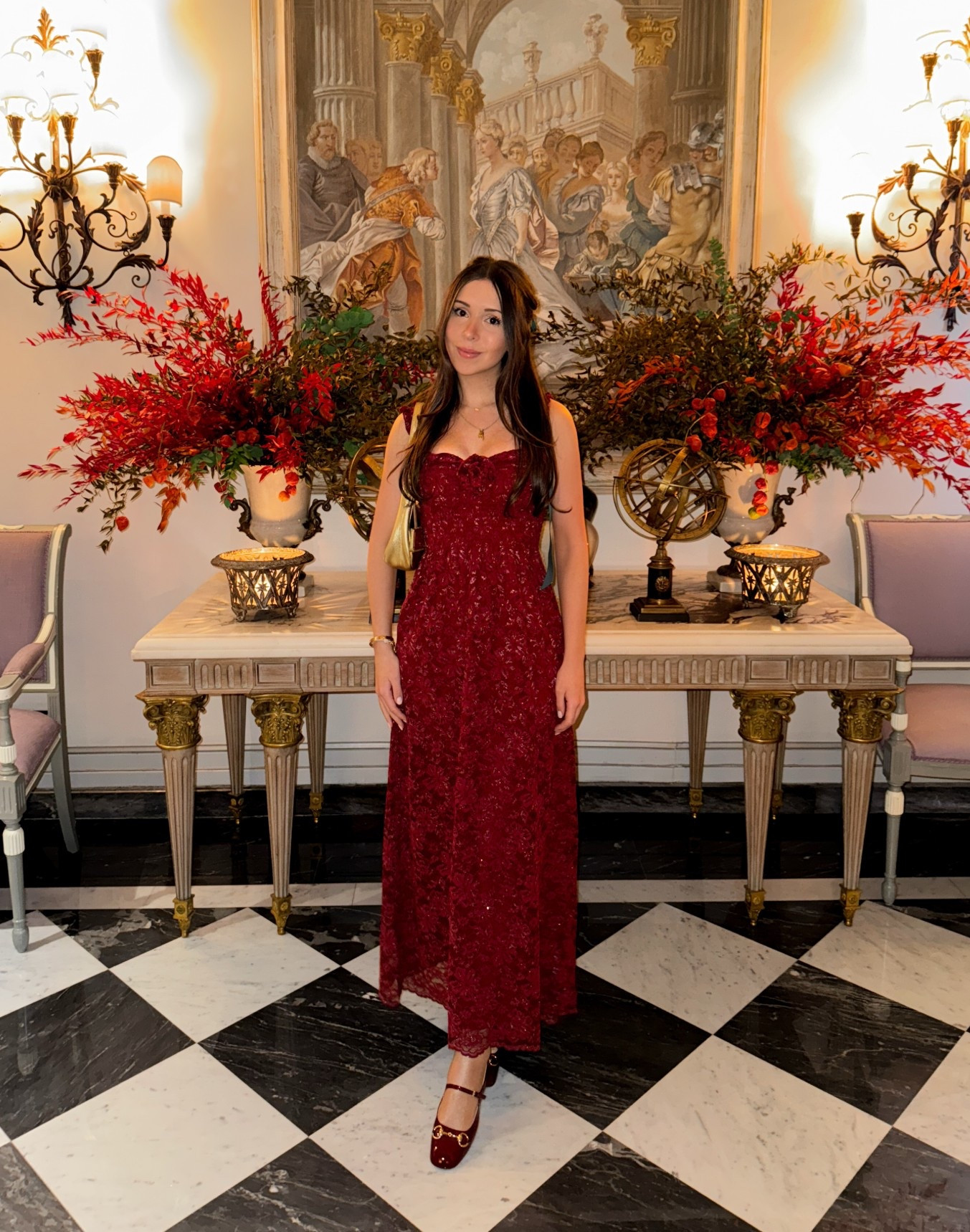 All dressed up for dinner in Florence with this festive iteration of the iconic Hill House nap dress. The rosette detail and metallic lace fabric are so perfect for the holidays—styled with a bow, of course  

#LTKPetite #LTKTravel #LTKHoliday