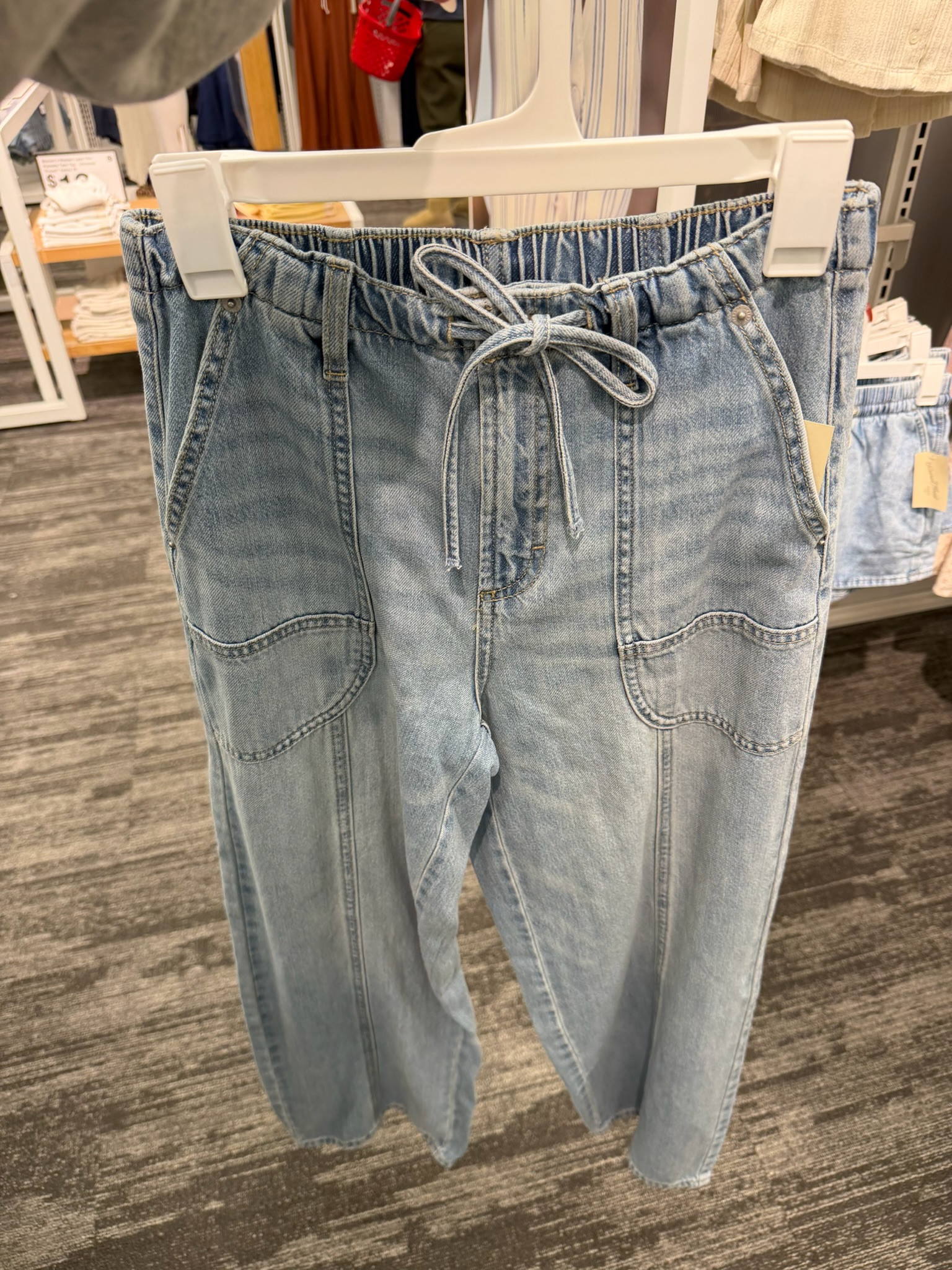 If you missed the Parke x @Target  drop, these jeans are SUCH a good alternative 👖 They remind me so much of the drawstring waist jeans from the collection and have that same effortless relaxed fit everyone was obsessed with. summer outfits, business casual workwear, vacation outfits beach, date night outfits, graduation guest outfits, plus size fashion, target style, target finds, drawstring jeans, barrel jeans, relaxed denim, casual chic outfits, parke x target inspired, denim trends

#LTKgrwm #LTKootd #LTKSeasonal
