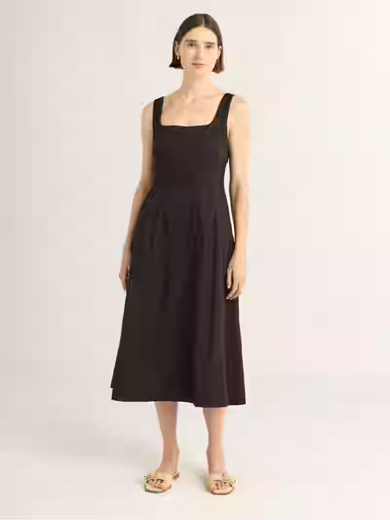 Free Assembly Women's and Women's Plus Sleeveless Square Neck Cotton Midi Dress, Sizes XS-4X | Walmart (US)