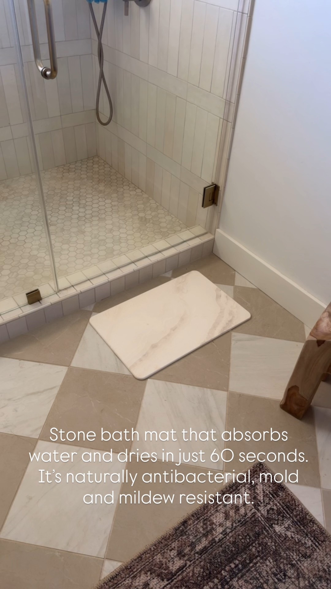 This stone bath may absorbs water and dries in just 60 seconds. It’s naturally antibacterial, mold and mildew resistant, and designed to last. It includes a non-skid mat to place underneath. 

#LTKHome