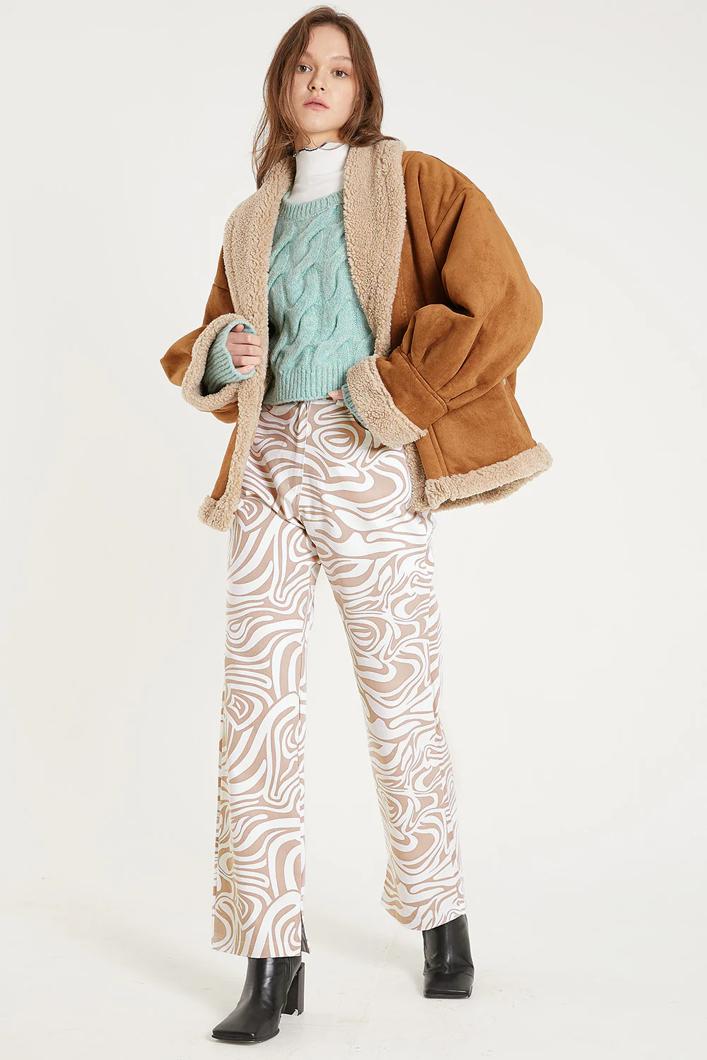 Ava Faux Shearling Jacket | Storets (Global)