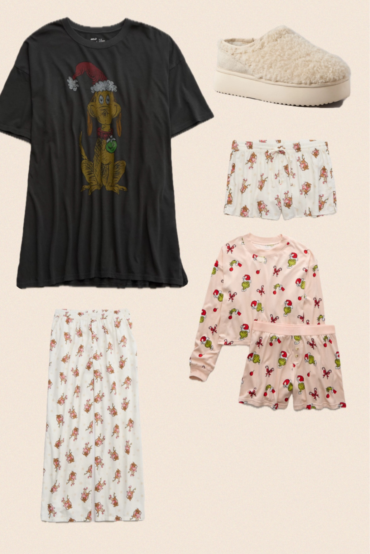 The cutest holiday pajamas🎄
Aerie
American Eagle
Pajamas
Grinch Candy Cane PJ set
Cindy-Lou off-duty flannel trouser pants
Dr Seuss Sleep Happens Night Tee
Cindy-Lou off-duty flannel boxer 
The Sherpa hangout slip-on slipper



#LTKHoliday #LTKGiftGuide #LTKSeasonal