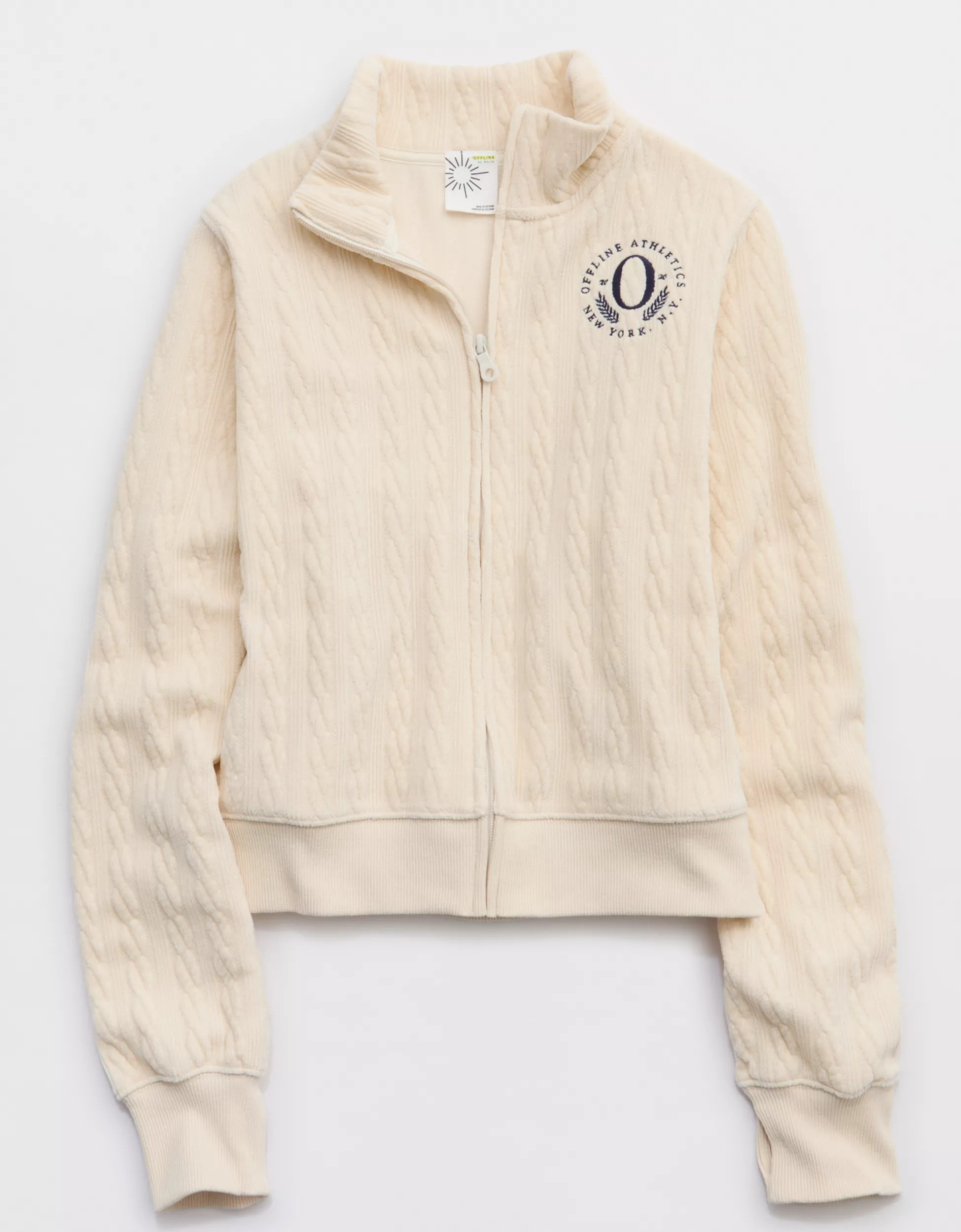 OFFLINE By Aerie Cable Lounge Full Zip | Aerie