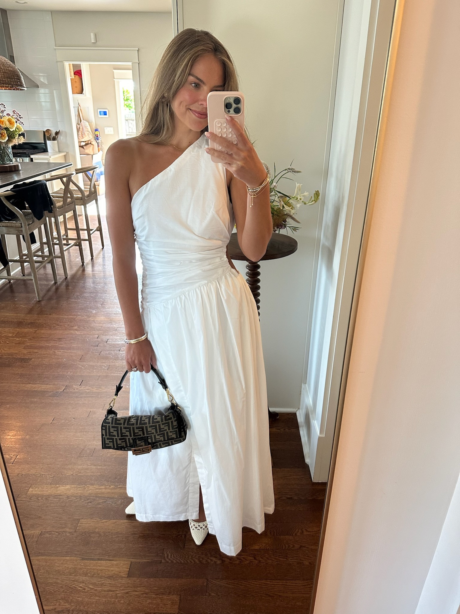 abercrombie one shoulder dress Abercrombie & Fitch One-Shoulder Cutout Maxi Dress