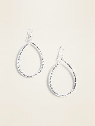 Silver-Toned Oval Hoop Earrings for Women | Old Navy (US)