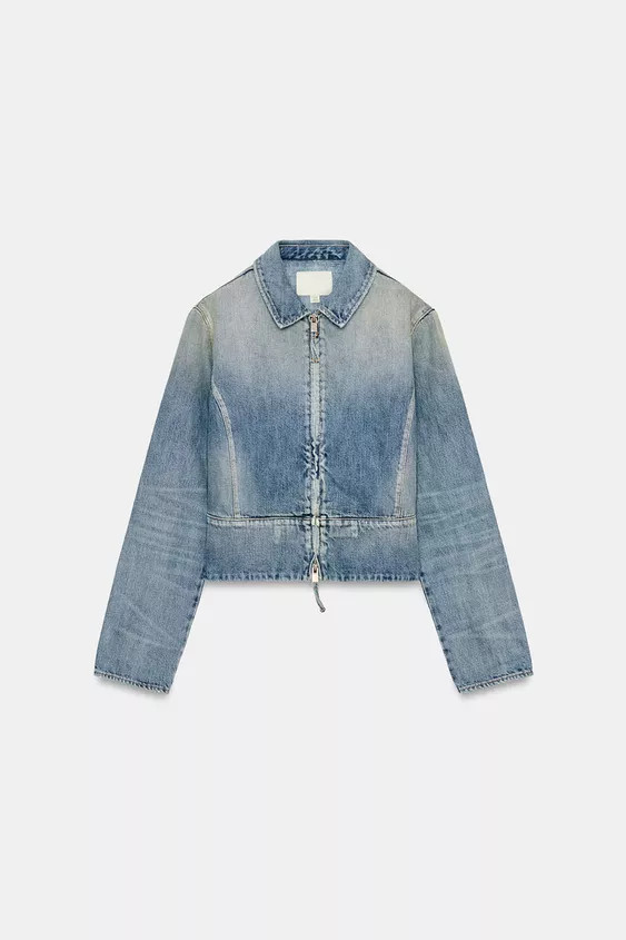 TRF ZIP-UP DENIM JACKET | Zara Canada