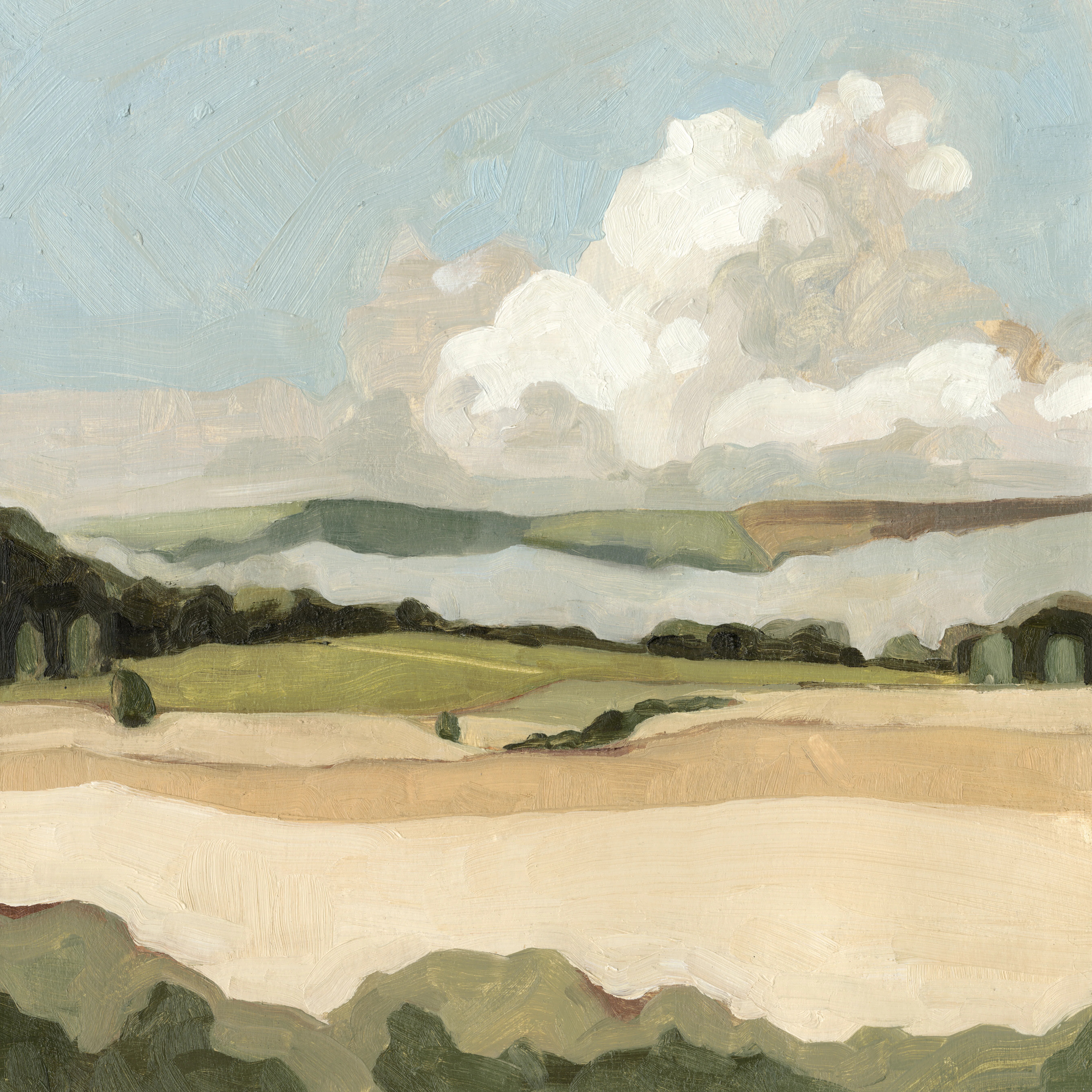 " Cumulus Landscape II " by Emma Scarvey Painting Print | Wayfair North America