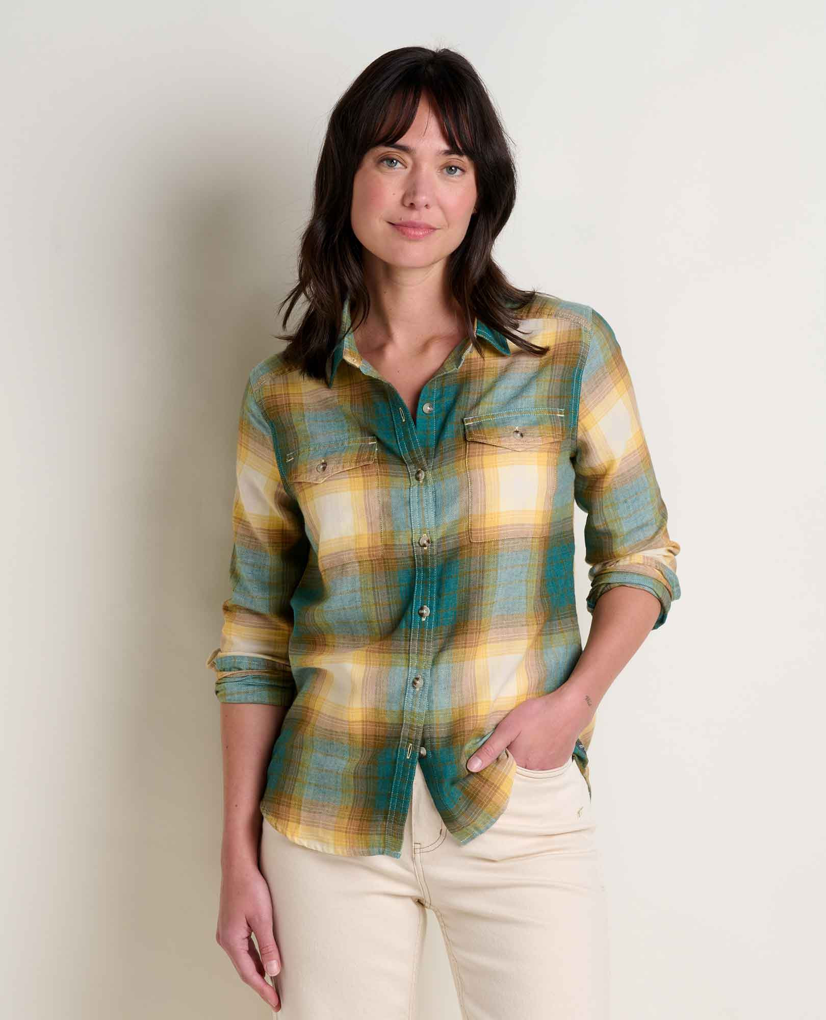 Re-Form Flannel Shirt Atlantic Ombre / L | Toad&Co