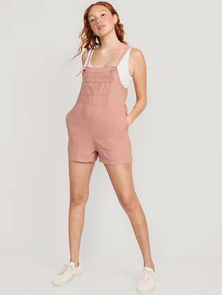 Sleeveless Linen-Blend Utility Romper for Women -- 3-inch inseam | Old Navy (US)