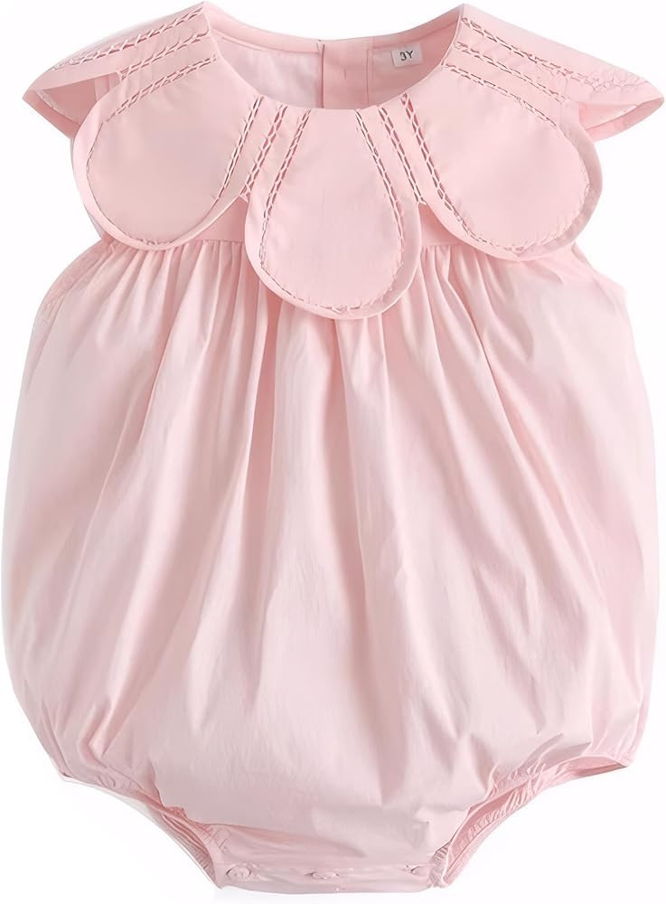 Twoflower Toddler Baby Girl one piece rompers Of Cotton\uff0c1st birthday girl outfit with collar... | Amazon (US)