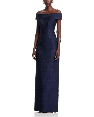 Jacquard Off-the-Shoulder Gown | Bloomingdale's (US)