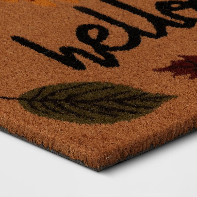 1'6"x2'6" 'Hello' Fall Leaves Doormat Natural - Threshold™ | Target