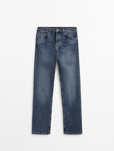 Straight mid-waist jeans | Massimo Dutti US