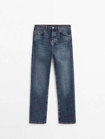 Straight mid-waist jeans | Massimo Dutti (US)