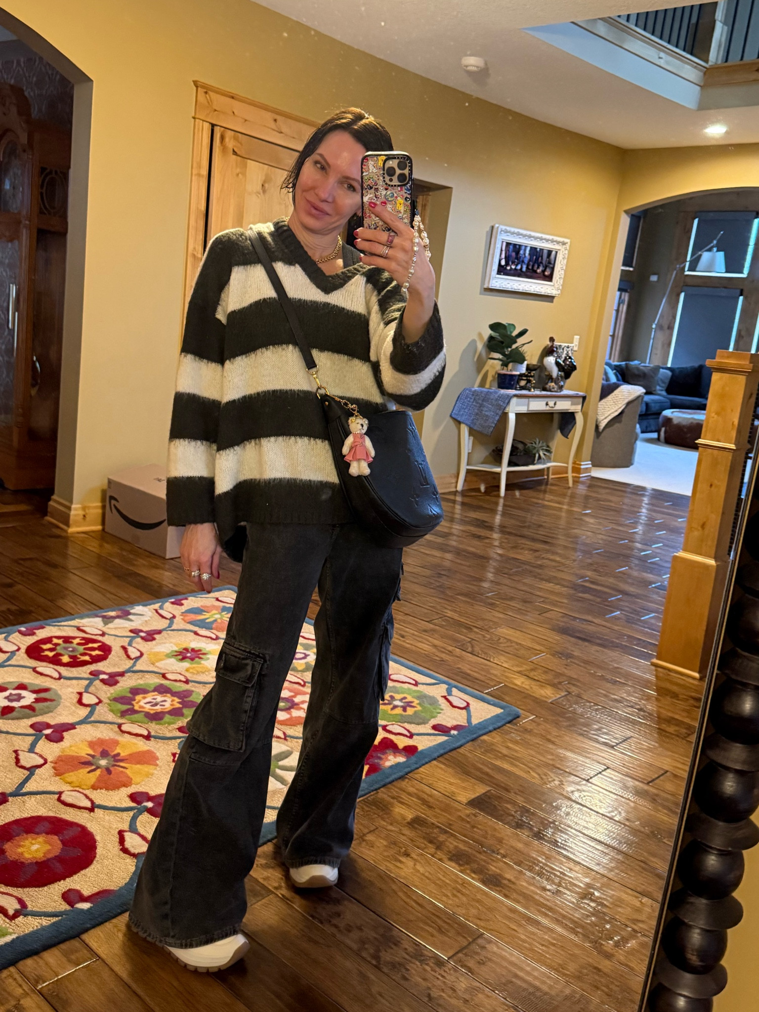 Outfit of the day! 

All saints sweater, free people bralette, JCPenney jeans, Prada sneakers, Louis Vuitton bag.

Casual outfit, winter outfit 

#LTKStyleTip #LTKSeasonal #LTKOver40