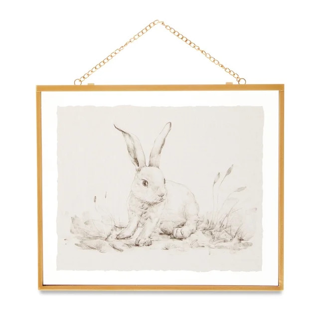 Easter Bunny Sketch Wall Decor, 10 in x 12 in, by My Texas House | Walmart (US)