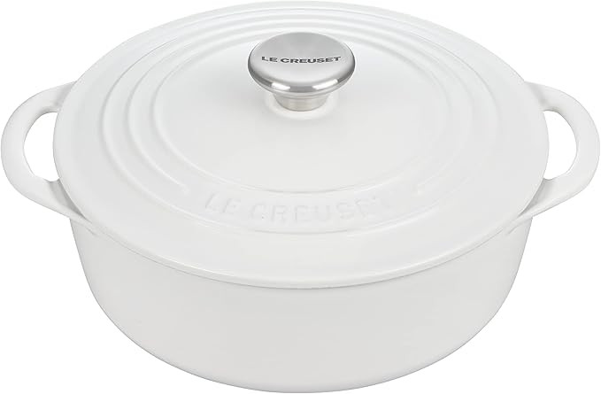 Le Creuset Enameled Cast Iron Shallow Round Oven, 2.75 Qt., White | Amazon (US)