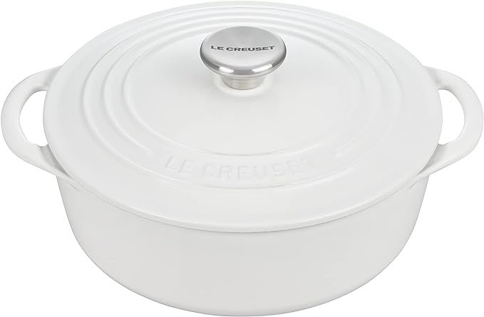 Le Creuset Enameled Cast Iron Shallow Round Oven, 2.75 Qt., White | Amazon (US)