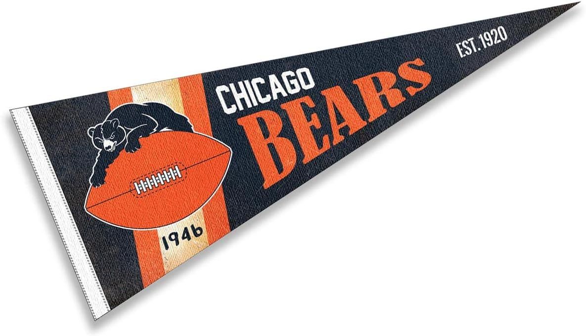 Chicago Bears Throwback Vintage Retro Pennant Flag | Amazon (US)