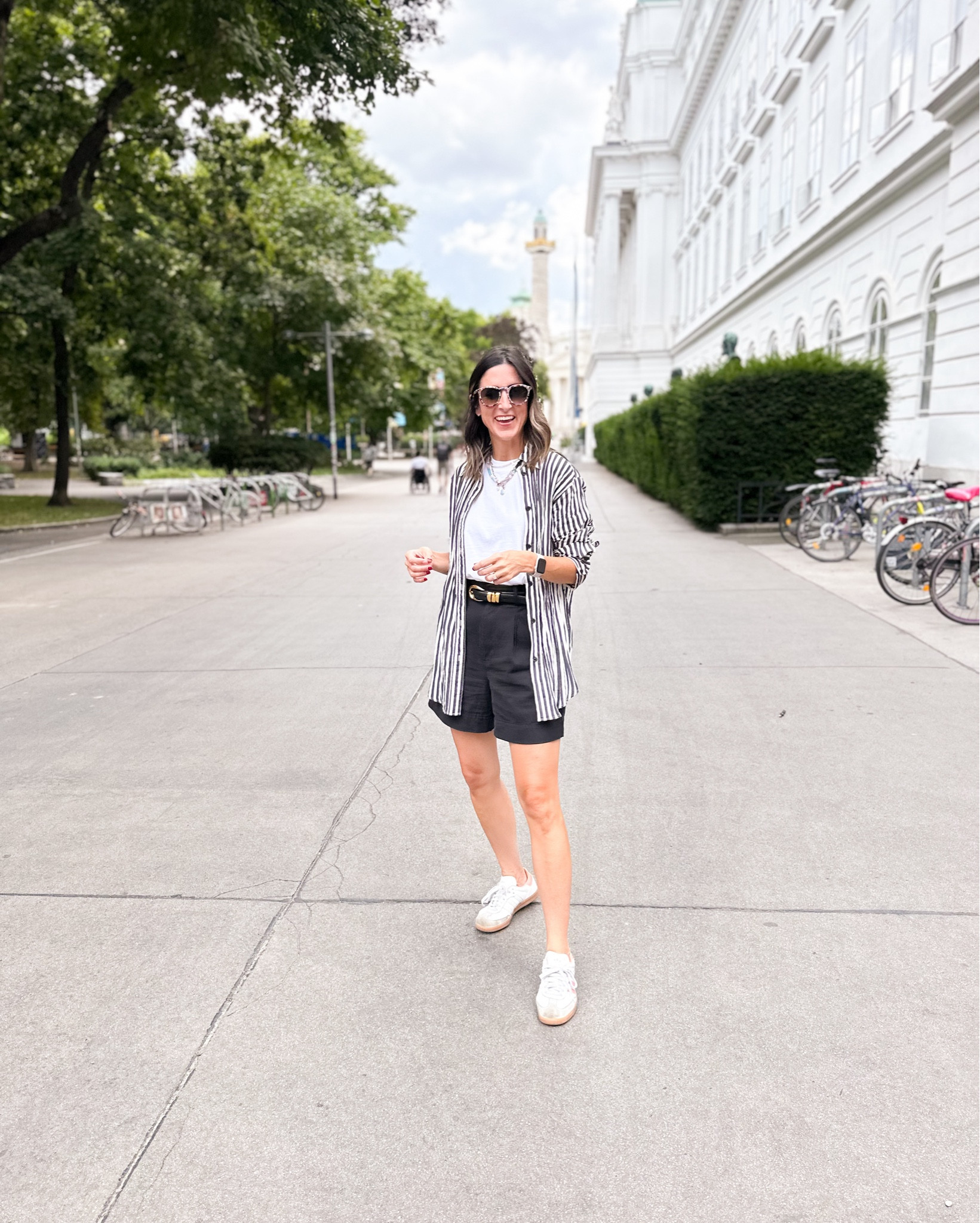 Vienna Outfit 
Europe Outfit 

Everlane shorts are so good - fit TTS. 
Abercrombie tee - Wearing size small. 

#LTKFindsUnder100 #LTKTravel