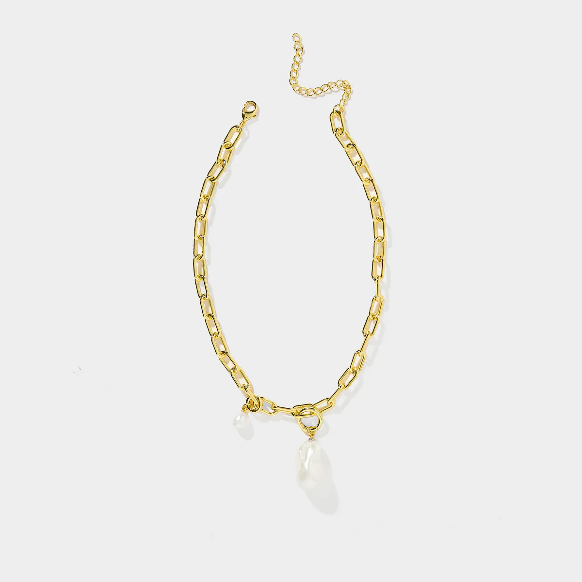 Asymmetrical Pearl Charm Necklace Set | Allie + Bess