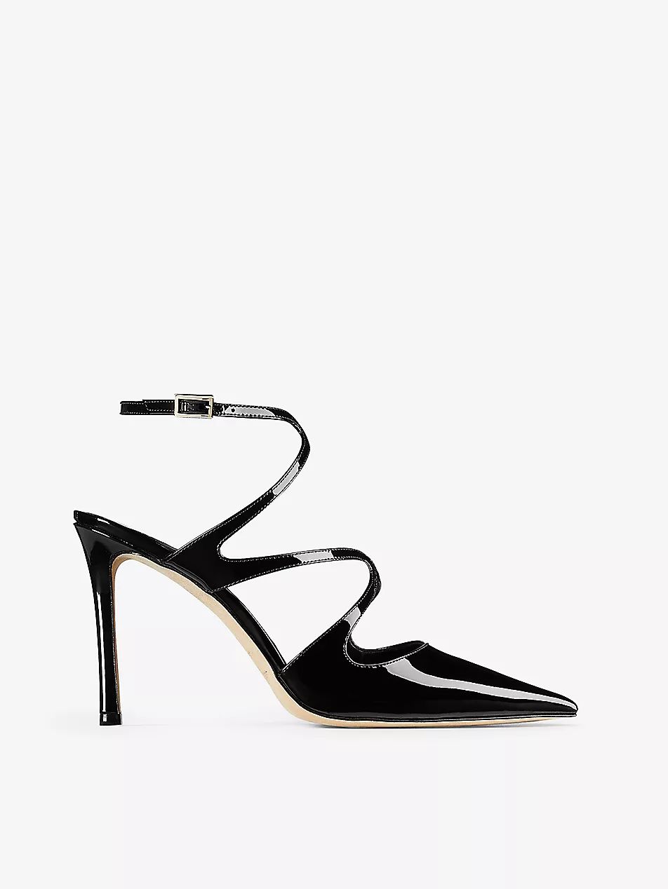 Azia 95 pointed-toe patent-leather heeled pumps | Selfridges
