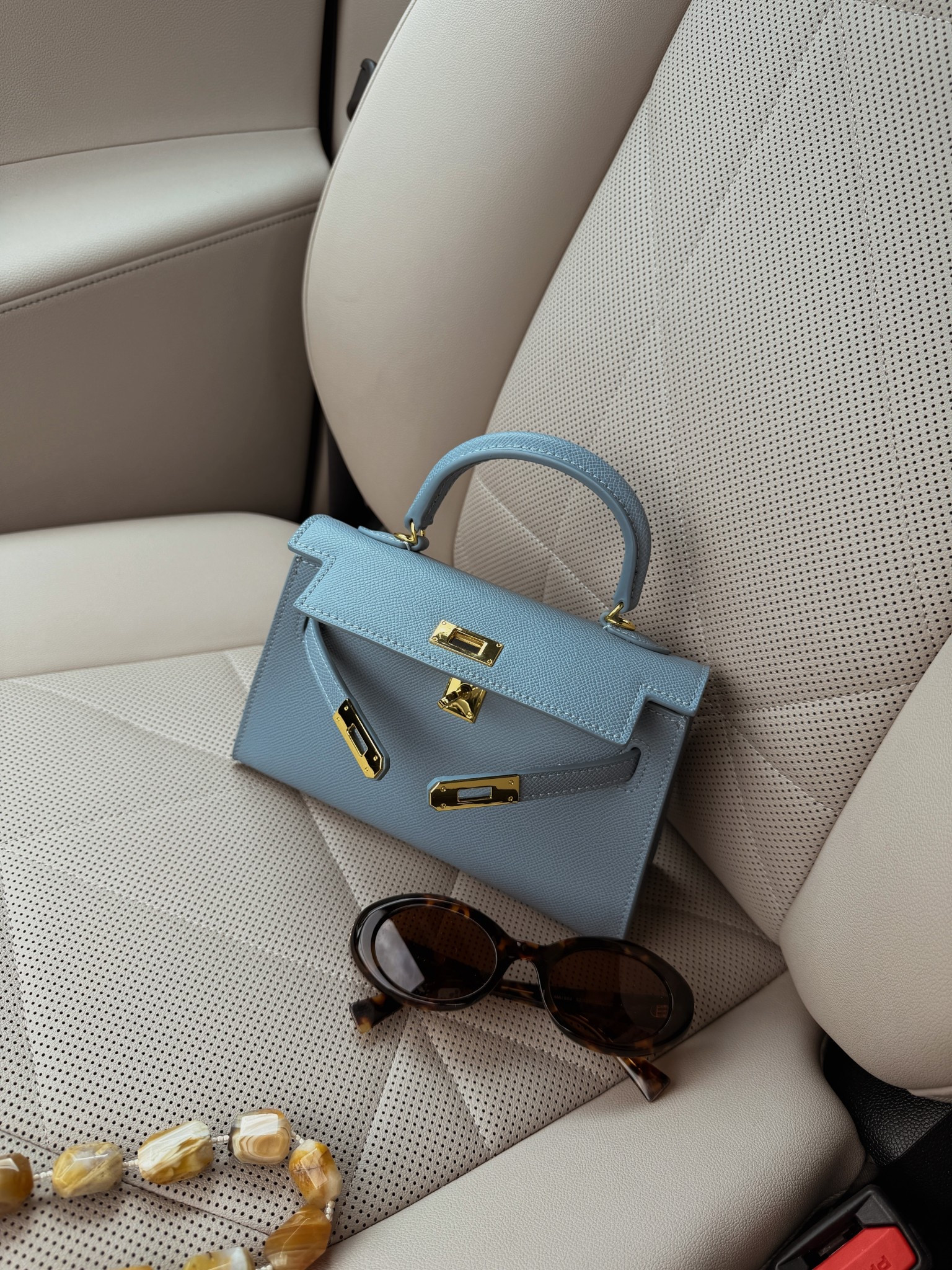 Proof that my love language is pale blue leather as of late 💙🙌🏽 code KARINA15 gets you a dipxunt on the bag - one time use only! Mother’s day gift idea 

#LTKSeasonal #LTKMothersDay #LTKOver40