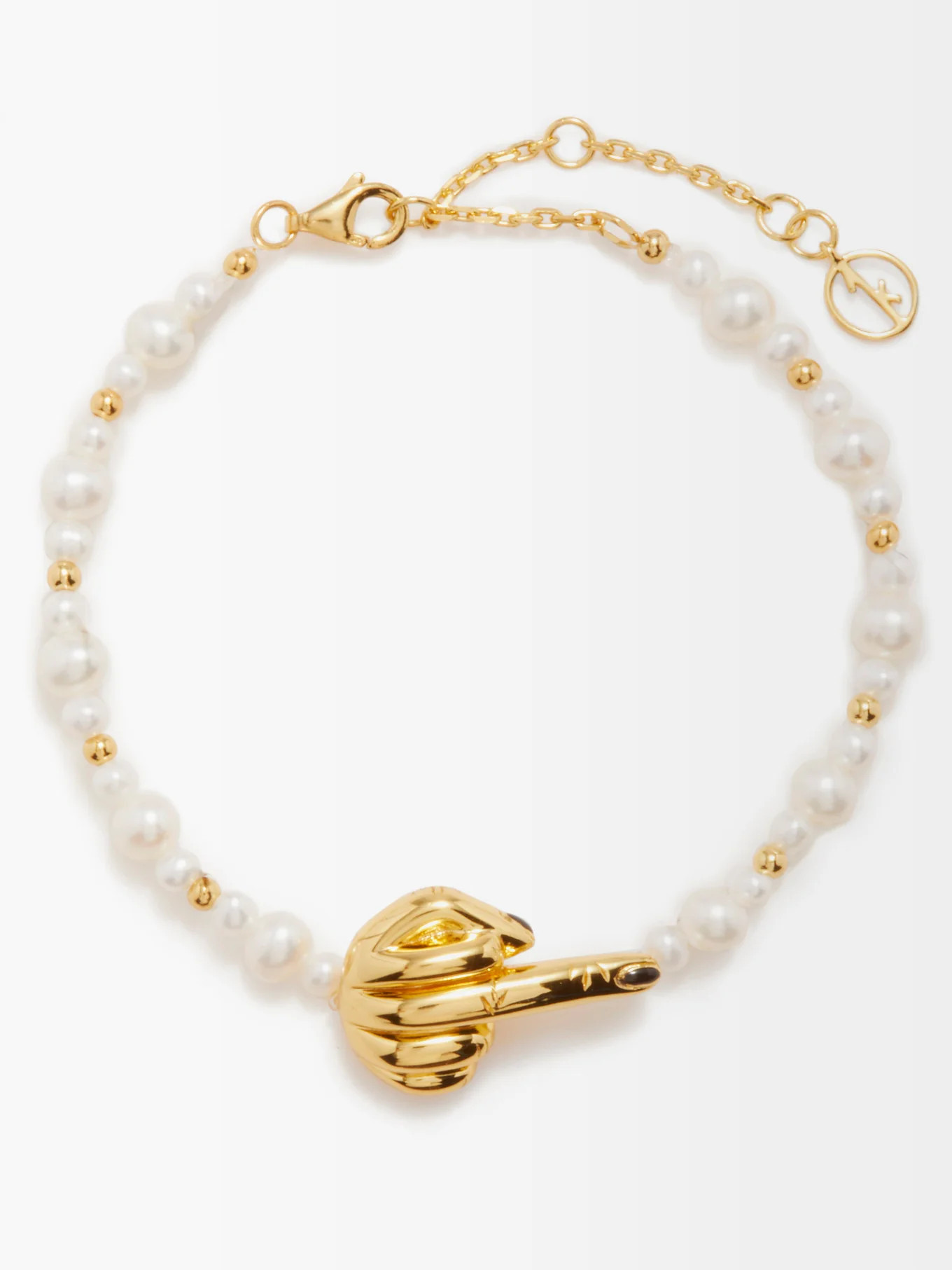 French For Goodnight pearl & gold-plated bracelet | Matches (US)